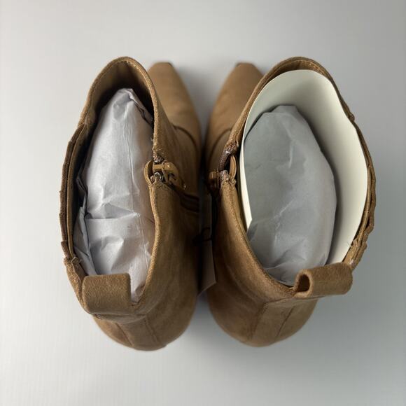 The‎ Drop Sia Chelsea Suede Ankle Boots Women's 7.5 Western Point Toe Side Zip - Picture 7 of 8